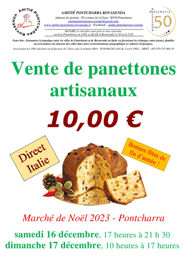 affiche vente panettones 2023-